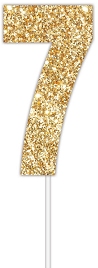 E4092.jpg CAKE TOPPER NUMBER GLITTER GOLD 7