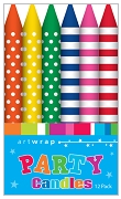 E4181.jpg CANDLE 12PK 8CM PRINTED BRIGHTS