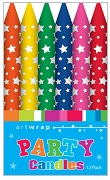 E4182.jpg CANDLE 12PK 8CM PRINTED STARS