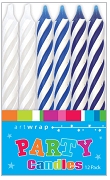 E4185.jpg CANDLE 12PK 8CM SPIRALS BLUES