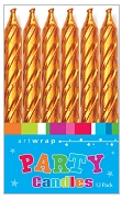 E4186.jpg CANDLE 12PK 8CM SPIRALS GOLD