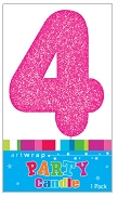 E4208.jpg CANDLE SINGLE NUMBER GLITTER PINK 4