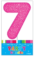 E4211.jpg CANDLE SINGLE NUMBER GLITTER PINK 7