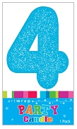 E4218.jpg CANDLE SINGLE NUMBER GLITTER BLUE 4