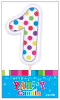 E47001.jpg CANDLE SINGLE NUMBER POLKA 1