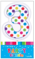 E47003.jpg CANDLE SINGLE NUMBER POLKA 3