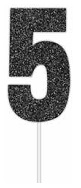 E4897.jpg CAKE TOPPER NUMBER GLITTER BLACK 5