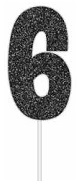 E4898.jpg CAKE TOPPER NUMBER GLITTER BLACK 6