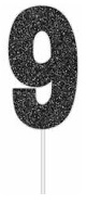 E4901.jpg CAKE TOPPER NUMBER GLITTER BLACK 9