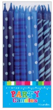 E54705.jpg CANDLE 16PK 12CM PRINTED BLUES