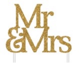 E5769.jpg CAKE TOPPER 1PK MR AND MRS