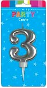 E6114.jpg CANDLE FORMAL SILVER NUMBER 3