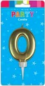 E6121.jpg CANDLE FORMAL GOLD NUMBER 0