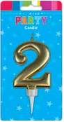 E6123.jpg CANDLE FORMAL GOLD NUMBER 2