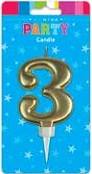 E6124.jpg CANDLE FORMAL GOLD NUMBER 3