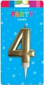 E6125.jpg CANDLE FORMAL GOLD NUMBER 4