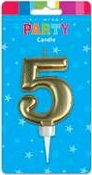 E6126.jpg CANDLE FORMAL GOLD NUMBER 5