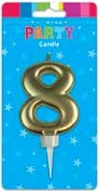 E6129.jpg CANDLE FORMAL GOLD NUMBER 8