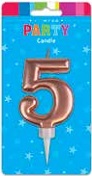 E6136.jpg CANDLE FORMAL ROSE GOLD NUMBER 5