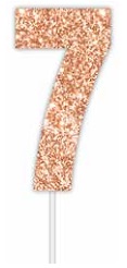 CAKE TOPPER ROSE GOLD NUMBER 7