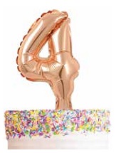 E6177.jpg BALLOON FOIL CAKE TOPPER ROSE GOLD NUMBER 4