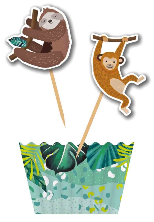 FSC MIX CUPCAKE KIT 12PK JUNGLE