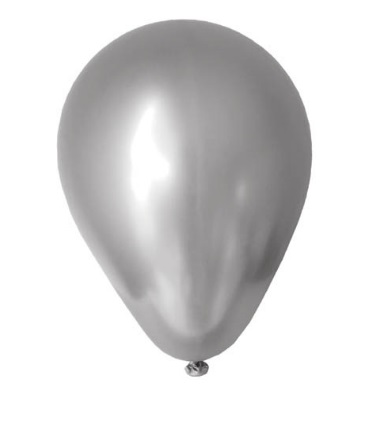 E7339.jpg BALLOON CHROME 10PK 30CM SILVER