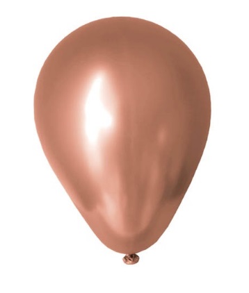 E7342.jpg BALLOON CHROME 10PK 30CM ROSE GOLD