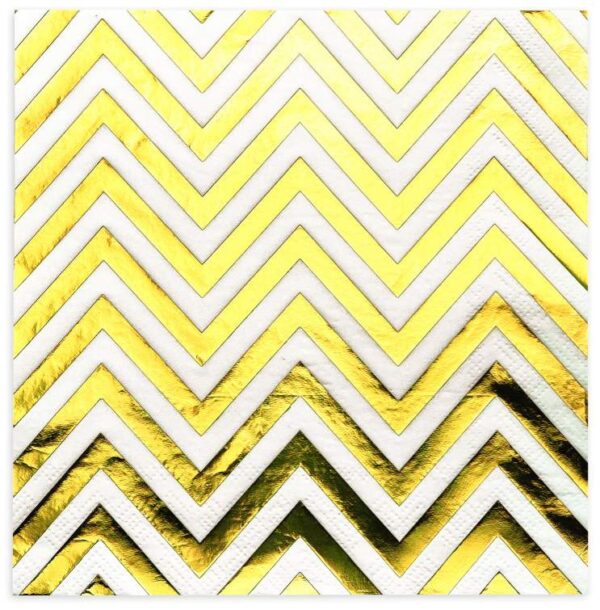 FSC MIX NAPKIN FOIL 10PK GOLD