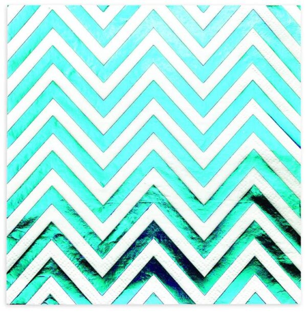 FSC MIX NAPKIN FOIL 10PK TEAL
