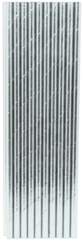 FSC MIX STRAW FOIL 20PK SILVER
