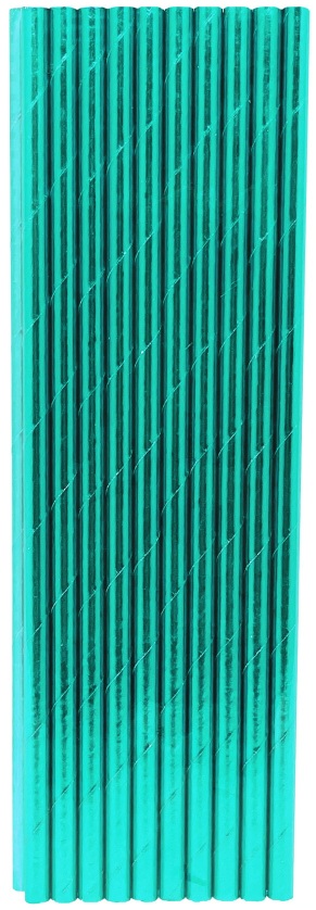 FSC MIX STRAW FOIL 20PK TEAL