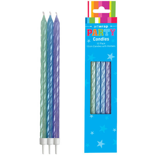 E8786.jpg CANDLE 12PK 12CM SPIRAL PEARL BLUE