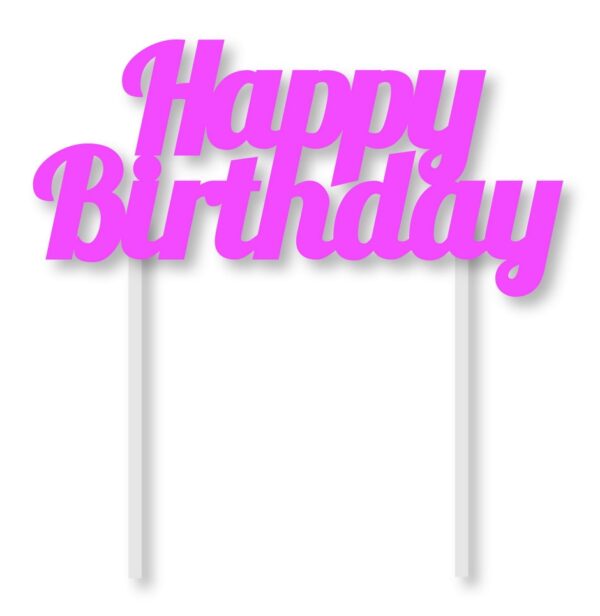 CAKE TOPPER 1PK HBD PINK