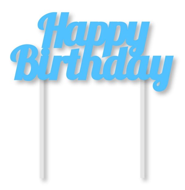 CAKE TOPPER 1PK HBD BLUE