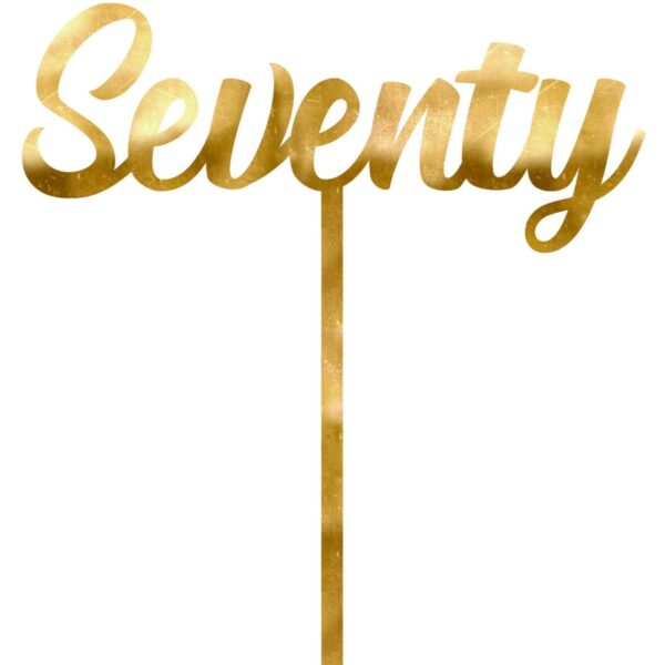 E9590.jpg CAKE TOPPER ACRYLIC 1PK 70 GOLD