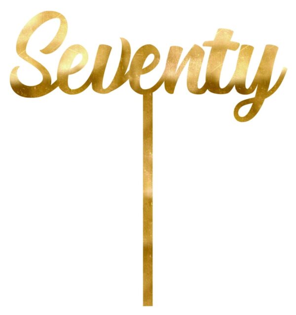 CAKE TOPPER ACRYLIC 1PK 70 GOLD