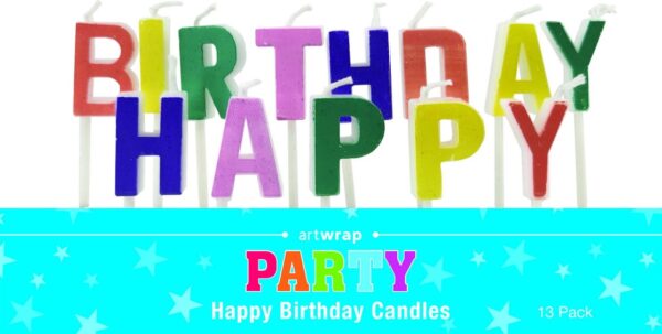 CANDLE WORDS 13PCS BIRTHDAY PASTELS