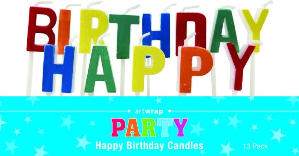 CANDLE WORDS 13PCS BIRTHDAY BRIGHTS