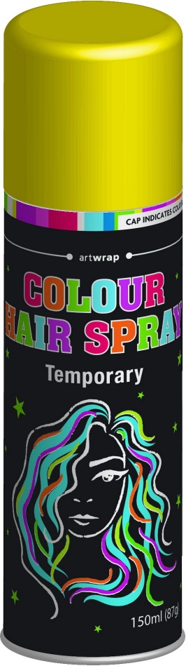 HAIRSPRAY COLOR 150ML 12PC SRT YELLOW