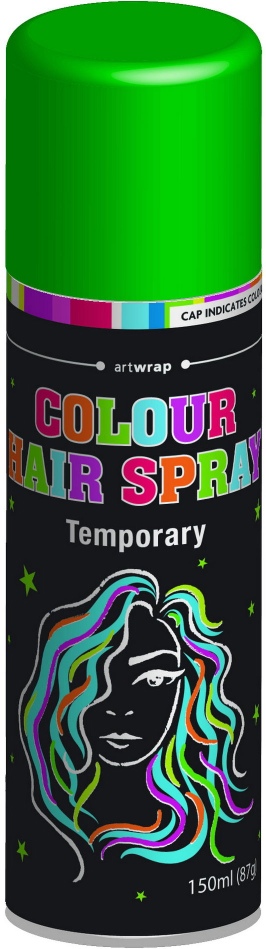 HAIRSPRAY COLOR 150ML 12PC SRT GREEN