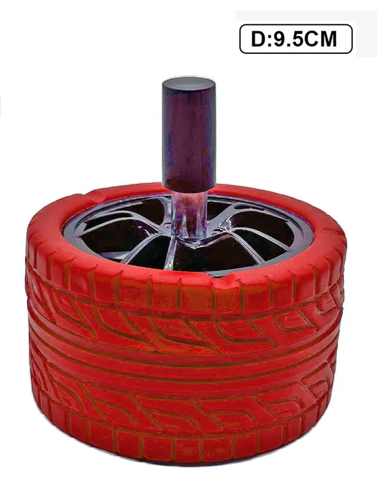 GKGAPSD ASHTRAY MAG WHEEL & TYRE SPINNER 9.5CM