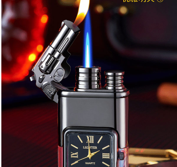 Hace1889acba64a4aa5b0af12f0a82f67T CREATIVE MULITIFUNCTIONAL CLOCK LIGHTER PERSONALIZED VLUE DIRECT CHARGE ADVANCED GIFT LIGHTER