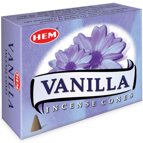 INC-HEM-010.jpg HEM CONE INCENSE - VANILLA