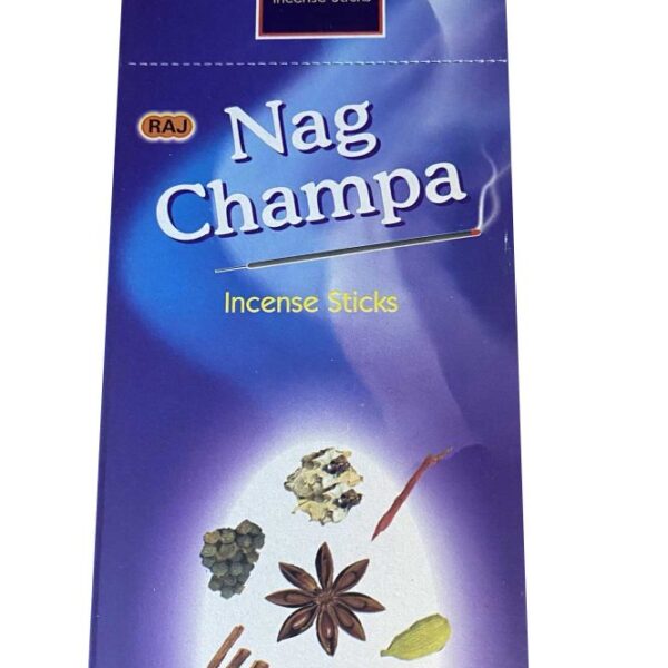 INC-RAJ-024.jpg RAJ INCENSE 20 STICKS - NAG CHAMPA