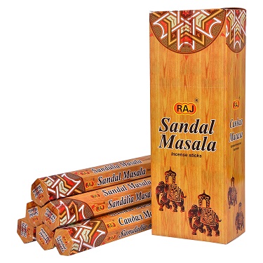 INC-RAJ-048.jpg RAJ INCENSE 20 STICKS - SANDAL MASALA