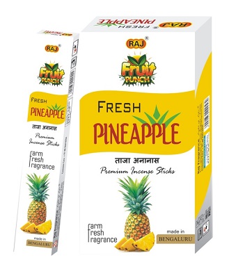 INC-RAJ-054.jpg RAJ INCENSE 20 STICKS - FRESH PINEAPPLE