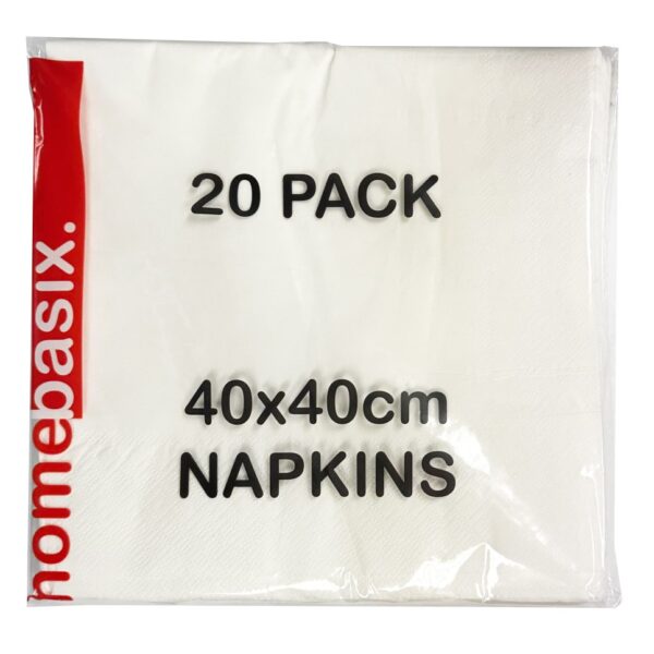 NAP0005.jpg WHITE NAPKINS 20 PACK 40X40 12/60