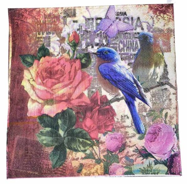 BLUEBIRD ROSE NAPKINS 20PK 12/300