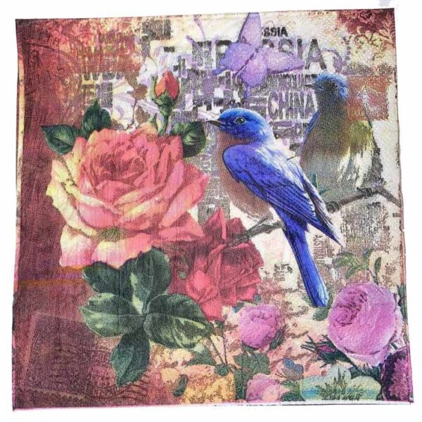 NAP0070.jpg BLUEBIRD ROSE NAPKINS 20PK 12/300